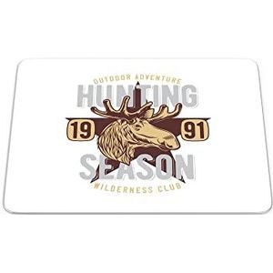 Bonamaison, Rechthoek digitaal bedrukte muismat, antislip onderkant, voor kantoor en thuis, afmetingen: 22x18 cm