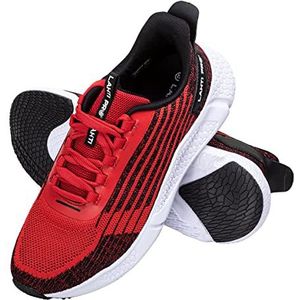 Lahti PRO Schoenen heren hardloopschoenen | Maat: 45 | Kleur: Rood | Sneaker Outdoor Sportschoenen Vrijetijdsschoenen Gymschoenen Wandelschoenen Joggingschoenen Ademend Straat Running Shoes