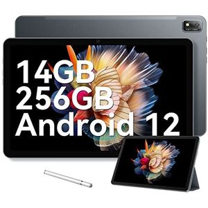Blackview Tablet 11 Inch, TAB 16 Tablet Android 12, 14GB + 256GB+1TB TF/Dual 4G LTE + 5G WiFi, 2000 * 1200/7680mAh/13 + 8MP/Octa-Core/Gezicht ID/TÜV/GMS/PC-modus/GPS/Met Capacitieve Pen Tablet PC