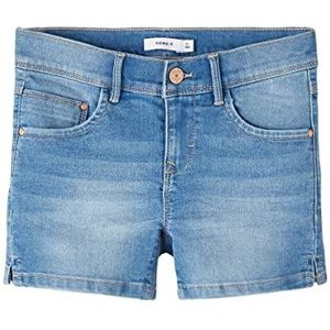 NAME IT Nkfsalli Dnmthris Tb Shorts voor meisjes, blauw (medium blue denim), 116 cm