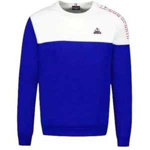 Le Coq Sportif Uniseks sweater, New Optical wit/electro blauw, L