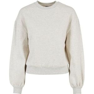 Urban Classics Dames Sweatshirt Dames Oversized Color Melange Crewneck Sweater voor Vrouwen, in Oversized Optiek in 5 kleuren, maten XS - 5XL, lichtgrijs, 3XL