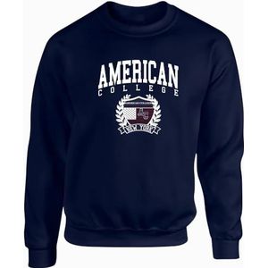 AMERICAN COLLEGE USA Sweatshirt met ronde hals American College Cardigan voor heren, Blauw, XXL