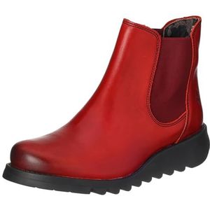 Fly London Dames Salv Chelsea Boot, Rood Rood Elastisch, 36 EU