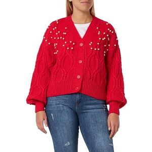 caspio Gebreid damesvest 11019599-CA06, rood, XS/S, rood, XS/S