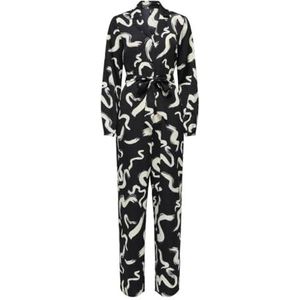 ONLNOVA LIFE VIS L/S ZIRA JUMPSUIT AOP, Zwart/AOP: 587 Yoko, XS