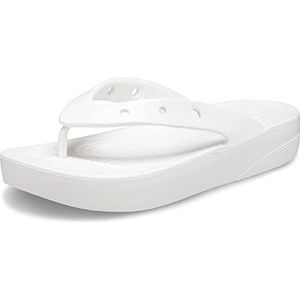 Crocs Dames Classic Platform Flip W Klomp, Wit, 36/37 EU