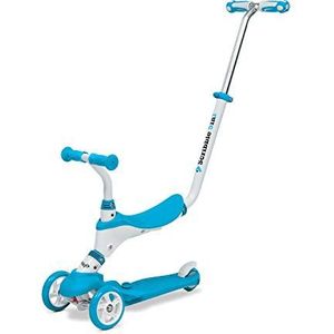 Mondo On&Go 28572 Scribble Scooter voor kinderen, 5-in-1 step met zitting, pedalen van zacht rubber en grote step met 3 wielen voor kinderen, leeftijd van 1 tot 5 jaar, max. 50 kg, kleur blauw