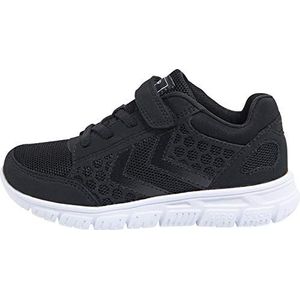 hummel Crosslite Sneakers voor kinderen, ademend, licht design, zwart wit, 30 EU