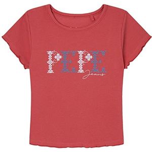 Pepe Jeans Natalie T-shirt voor meisjes, Rood (Studio Rood), 16 jaar