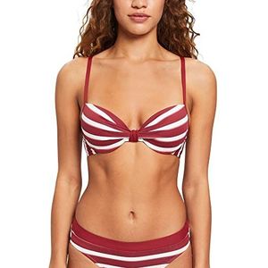 ESPRIT Brela Beach Rcs Pad.plunge Bikini, Dark Red 3, B EU, Dark Red 3, B