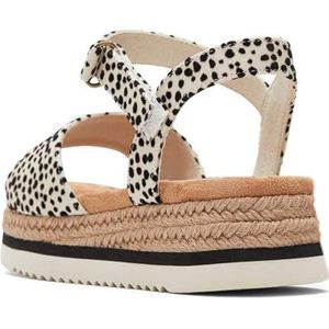 TOMS Diana Wedge sandaal voor meisjes, Mist stroomde Mini Cheetah, 35 EU