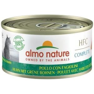 almo nature HFC Complete natvoer voor volwassen katten kip met groene bonen (24 blikjes à 70 g)