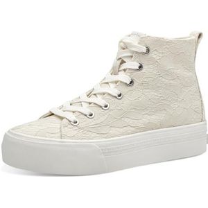 Tamaris 1-25204-42 Sneakers voor dames, halfhoge kuitlaars, Ivoor Macrame, 36 EU