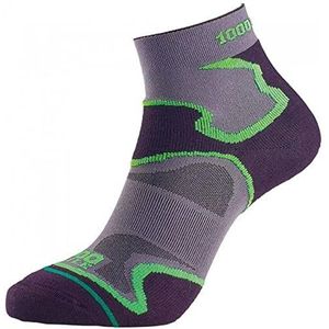 1000 Mile Unisex Mile Fusion Sock Heren, Zwart/Groen, XL