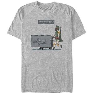 Star Wars Uniseks Oversized Bagage Organic T-shirt met korte mouwen, grijs, gemêleerd, XXL