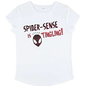 Marvel Avengers Classic - Spidey Sense Women's Rolled-sleeve White L