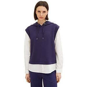 TOM TAILOR Dames 1035335 Sweatshirt, 11331-Atlantic Ocean Blue, XS, 11331 - Atlantic Ocean Blauw, XS