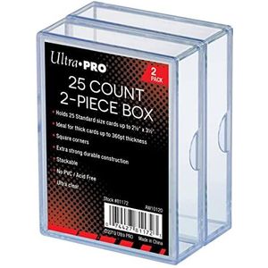 Ultra Pro Unisex's 81172 25-count 2-delig hoesje (2-pack), helder, standaard verzamelkaart