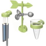 Weerkit - Multicolor - Hout - Inclusief Windwijzer Anemometer Regenmeter Thermometer