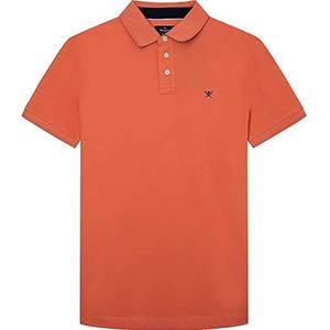 Hackett London Poloshirt met zwemrand voor heren, Koraal, XS