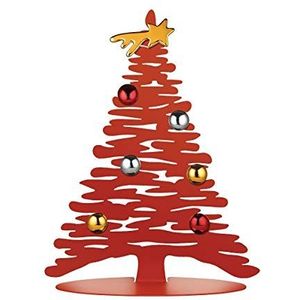 Alessi BM06/30 R Kerst Ornament, staal gekleurd met epoxyhars, porselein, rood, One size