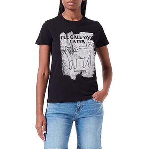 ILL Call You Later Printed Graphic Tee; Black, zwart, S
