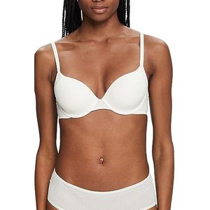 ESPRIT Jaquard Stripe RCS Sexy.pad T-shirt-beha voor dames, off-white, 85D