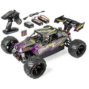 Carson 500409086 1:8 Virus Race 4.3 4S brushless 100% RTR paars - RC buggy, op afstand bestuurbare auto, off-road, hoge kwaliteit, RC voertuig, RC auto 80 km/h, RC auto