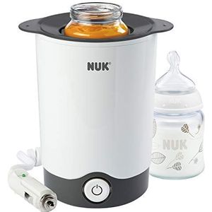 NUK Thermo Express Plus flessenwarmer | Verwarmt flessen in slechts 90 seconden | Voor potjes en flessen | Gebruik in auto of thuis | Auto-adapterkabel meegeleverd