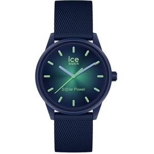 Ice-Watch - ICE solar power Borealis - Blauw damenhorloge met siliconen armband - 019033 (Maat S)