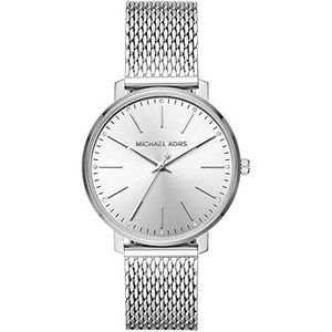 Michael Kors Pyper analoog quartz horloge met zilverkleurige roestvrijstalen horlogeband voor dames MK4338