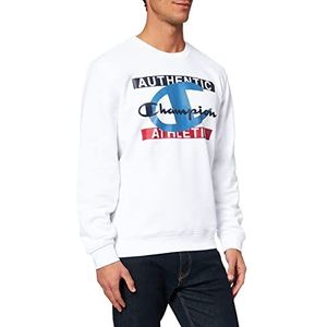 Champion Graphic Shop Authentieke trui met ronde hals voor heren, Wit, M