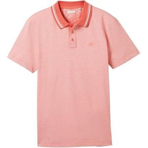 TOM TAILOR Poloshirt voor heren, 35595 - Flamingo Flower White Stripes, XL