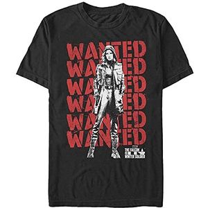 Marvel The Falcon and the Winter Soldier - WANTED REPEATING RED Unisex Crew neck T-Shirt Black 2XL