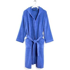 Caleffi Menorca badjas met capuchon, katoen, blauw, L, 75802