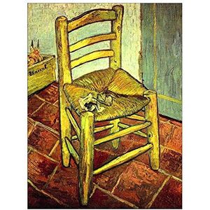 ArtPlaza TW91348 Van Gogh Vincent - Vincent's chair met pipe decoratieve panelen, hout MDF, meerkleurig, 60 x 80 cm