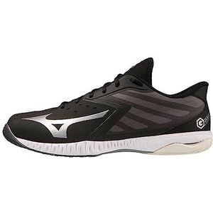 Mizuno Unisex Wave GK Indoor, Zwart/Zilver/Wit, 6 UK, Zwart Zilver Wit, 39 EU