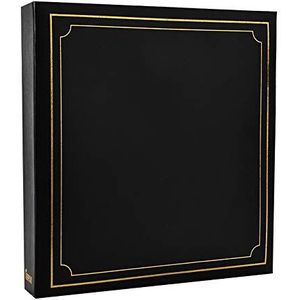 ARPAN 6x4"" Deluxe gouden stempelhoes groot fotoalbum voor 500 foto's - zwart
