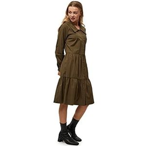 Minus Delphia casual damesjurk, dark olive, 34