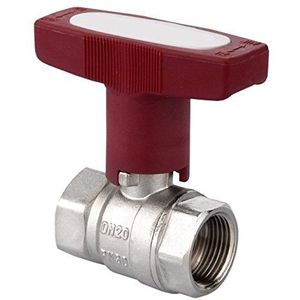 Cornat T594110 verwarming kogelkraan messing vernikkeld met hoge vleugelgreep, 1/2 inch 3/4 inch
