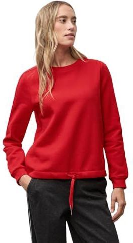 Street One Dames Sweater met geribd detail in Rood, in size: 34