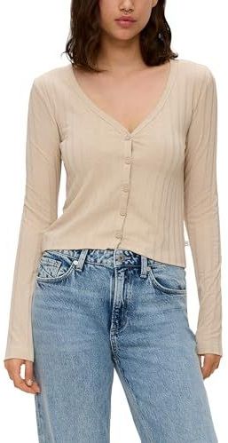 QS Gebreid vest  nude