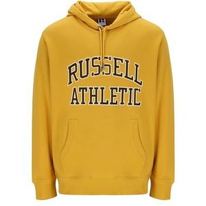 Russell Athletic E36072-NG-355 ICONIC2-PULL Over Hoody Heren Hoodie Nugget Gold Maat S