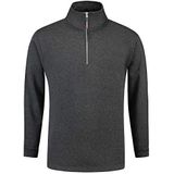 Tricorp 301010 Casual sweatshirt met 1/4 rits, 60% gekamd katoen/40% polyester, 280 g/m², antraciet melange, maat M