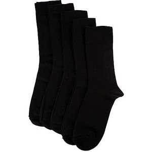 Trendyol Man Plain 5 pack gebreide sokken, Zwart, One Size