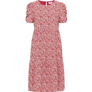 myMo Dames Midi-jurk 12523250-MY010, ROOD meerkleurig, S, rood, meerkleurig., S