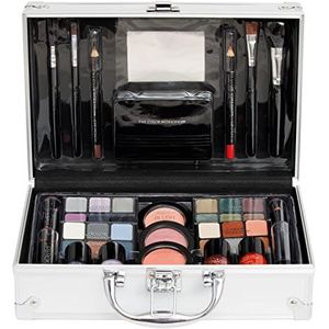 The Color Workshop - Bon Voyage make-up set - Fashion Train Koffer met Professionele Make-up Kit voor Ogen, Gezicht, Nagels & Lippen - Make-up Cadeau Set voor Meisjes, Tieners en Vrouwen - Beauty Case