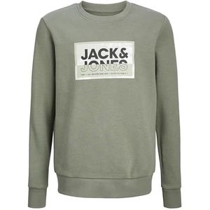JACK & JONES JCOLOGAN SS24 Print Sweat Crew Neck MNI, agave green, 116 cm