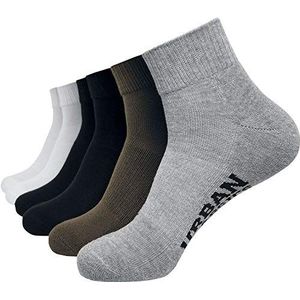 Urban Classics Uniseks sokken, zwart/wit/grijs/olijf., 47/50 EU